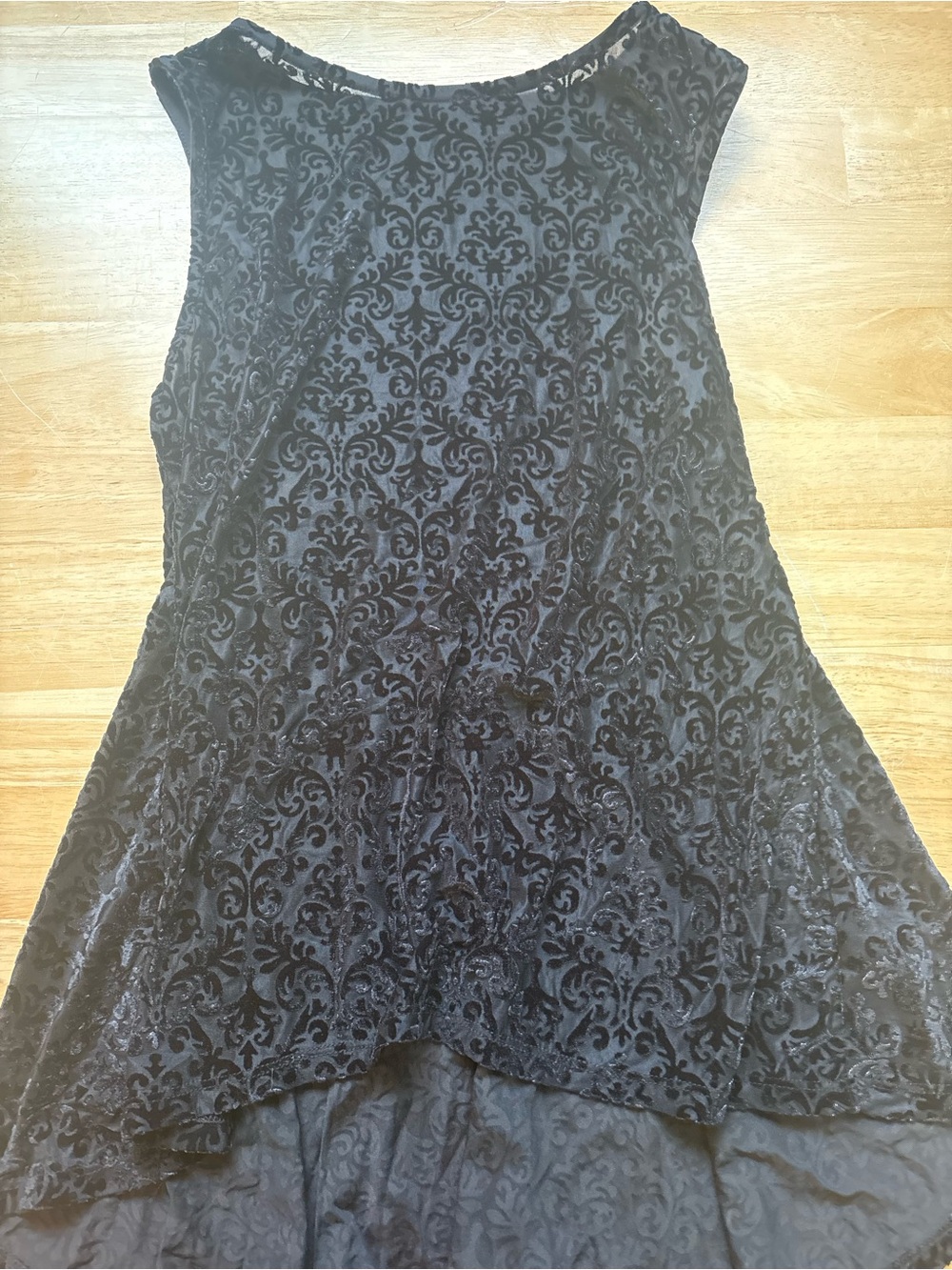Black Velvet Burnout Sleeveless tank top